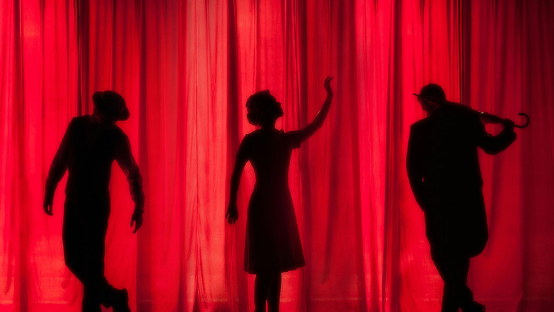 On stage performer silhouettes
