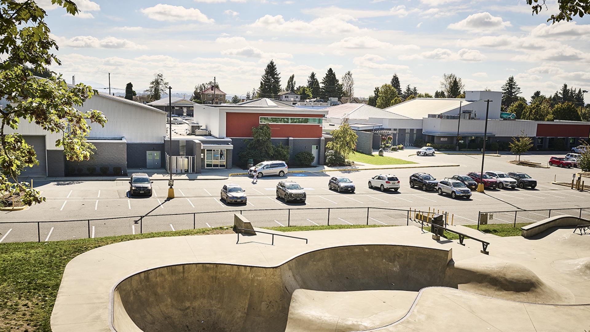 Mission Leisure centre's building face