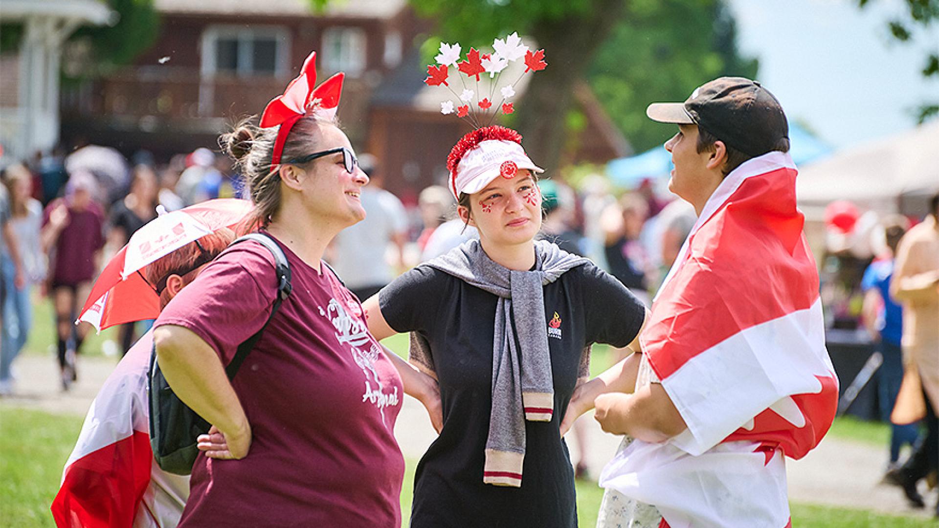 Community members at the Canada Day event.