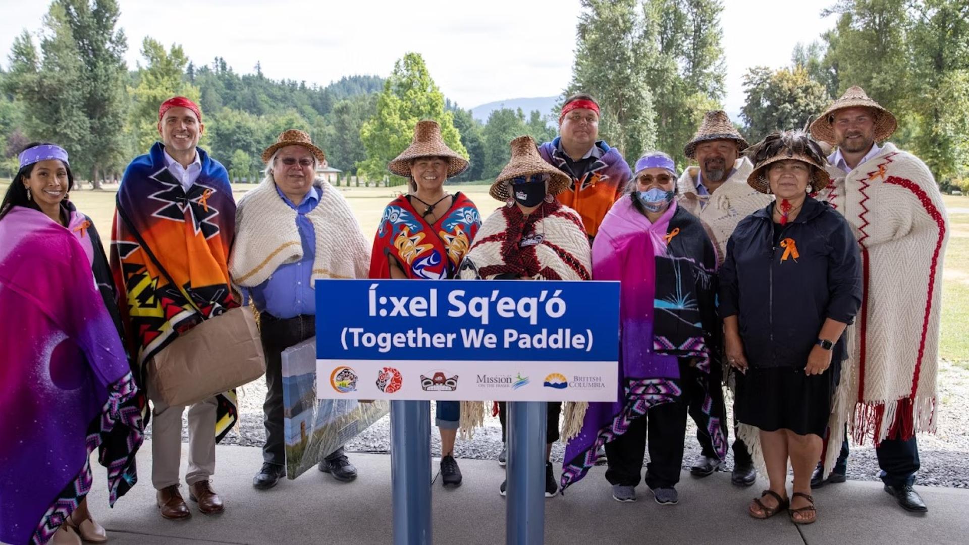 Gathering at the Together We Paddle agreement signing in 2021