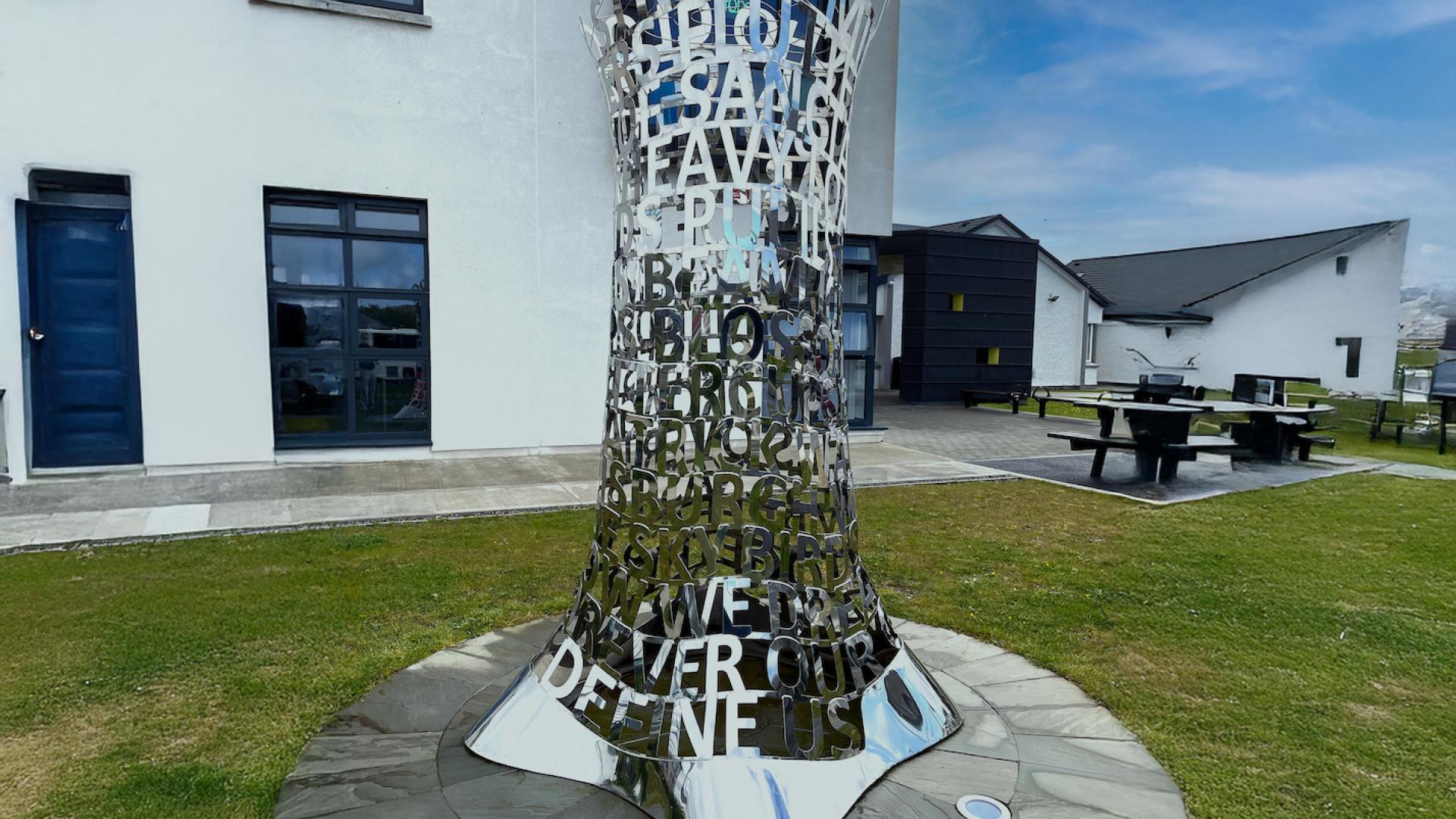 Photo courtesy Public Art Ireland - Word-Tree and Our Place by Cathal McCarthy