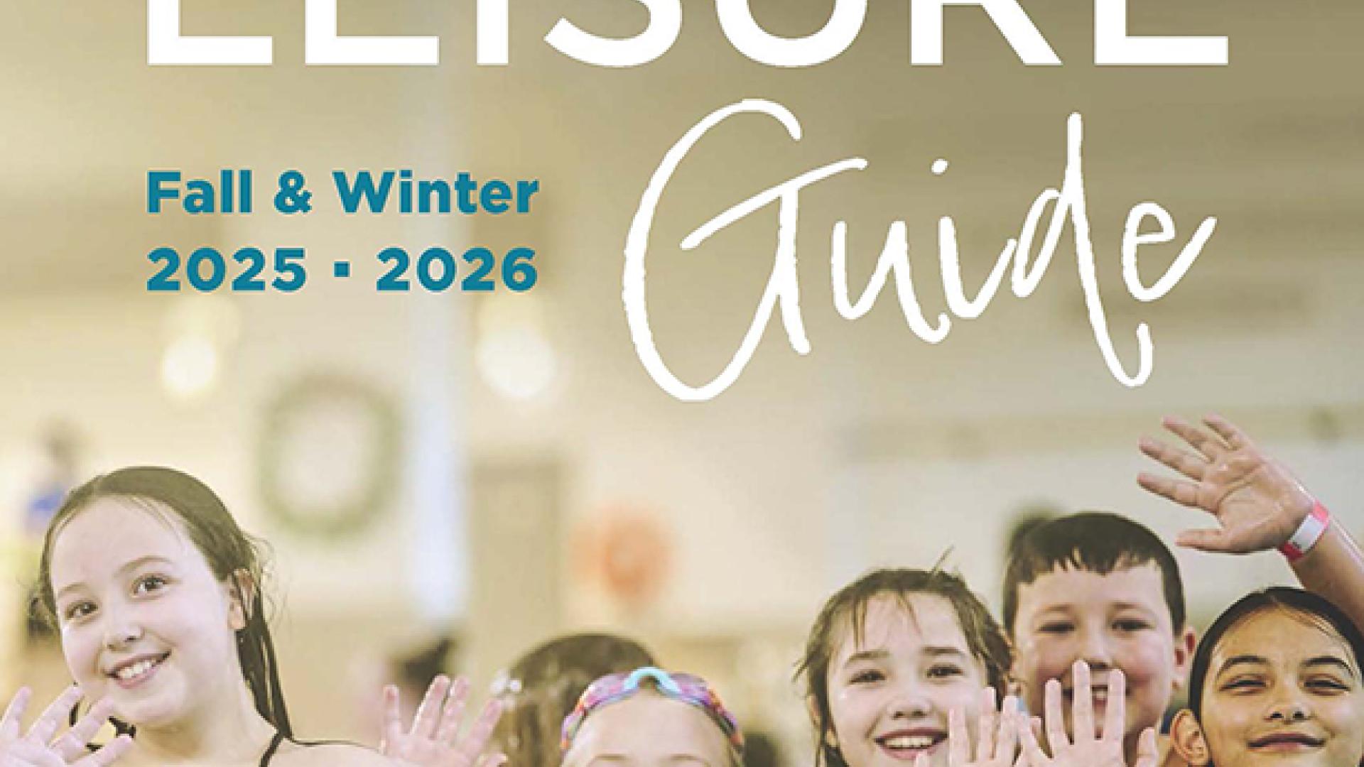 Smiling waving kids in Mission Leisure Centre Pool