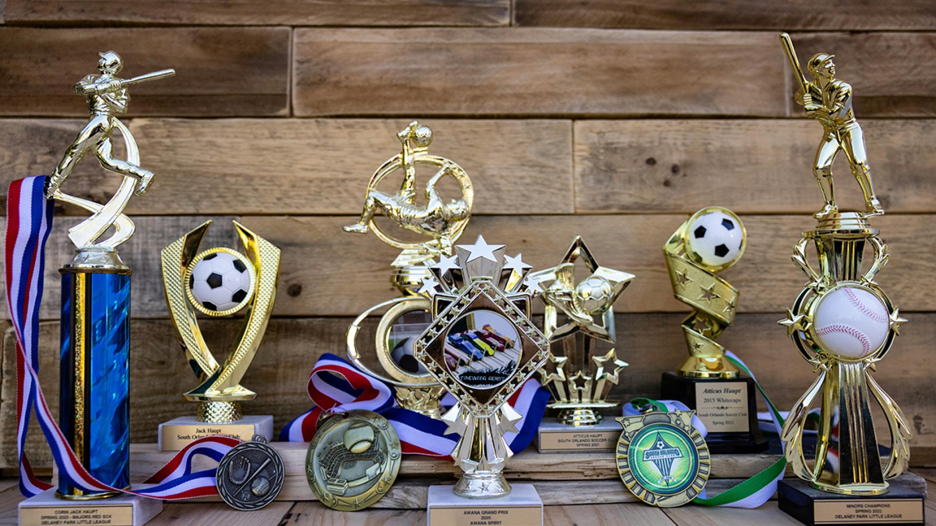 all different types of sports trophys