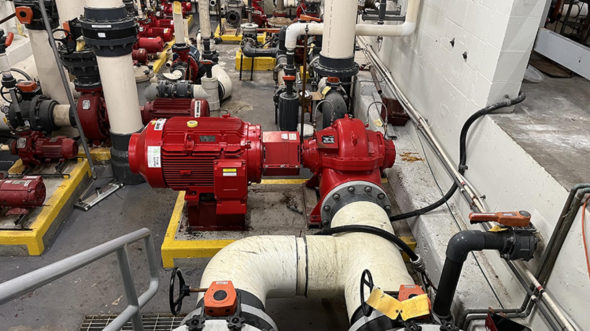 New water pumps installed at leisure centre pool