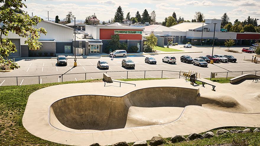 Skate park at the Mission Leisure Centre