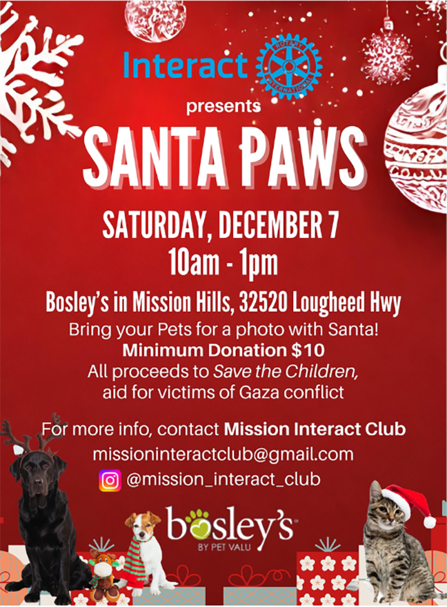 house pets in holiday attire event poster