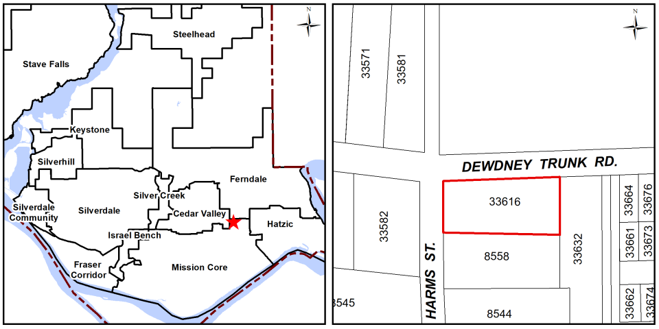 A map of 33616 Dewdney Trunk Road