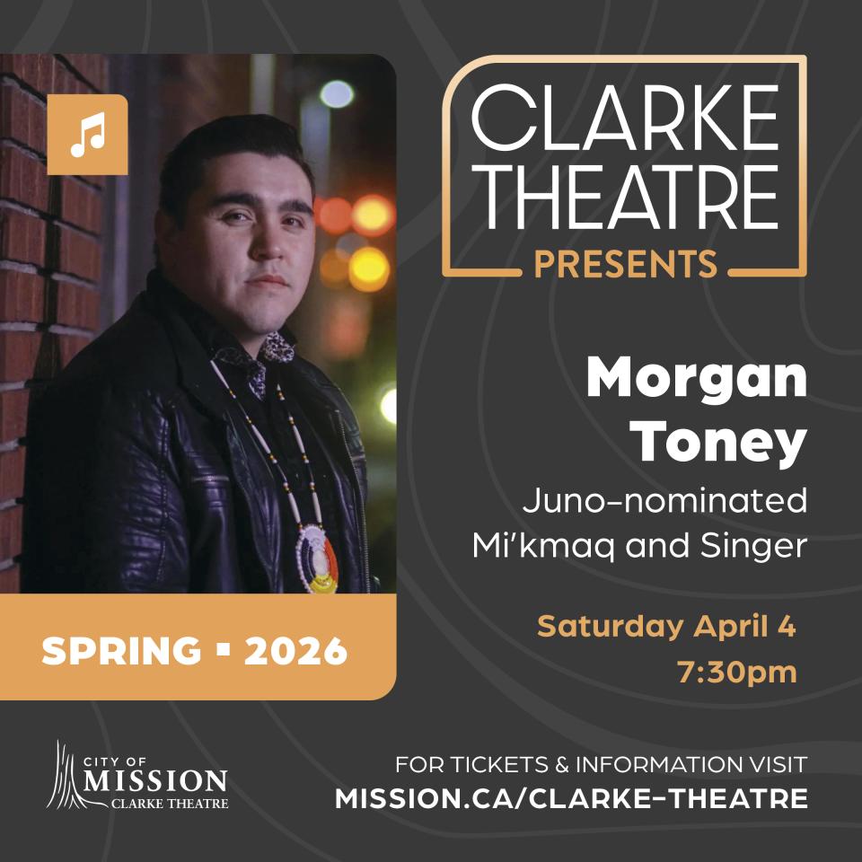 Morgan Toney hosted by Clarke Theatre Presents Theatre Season