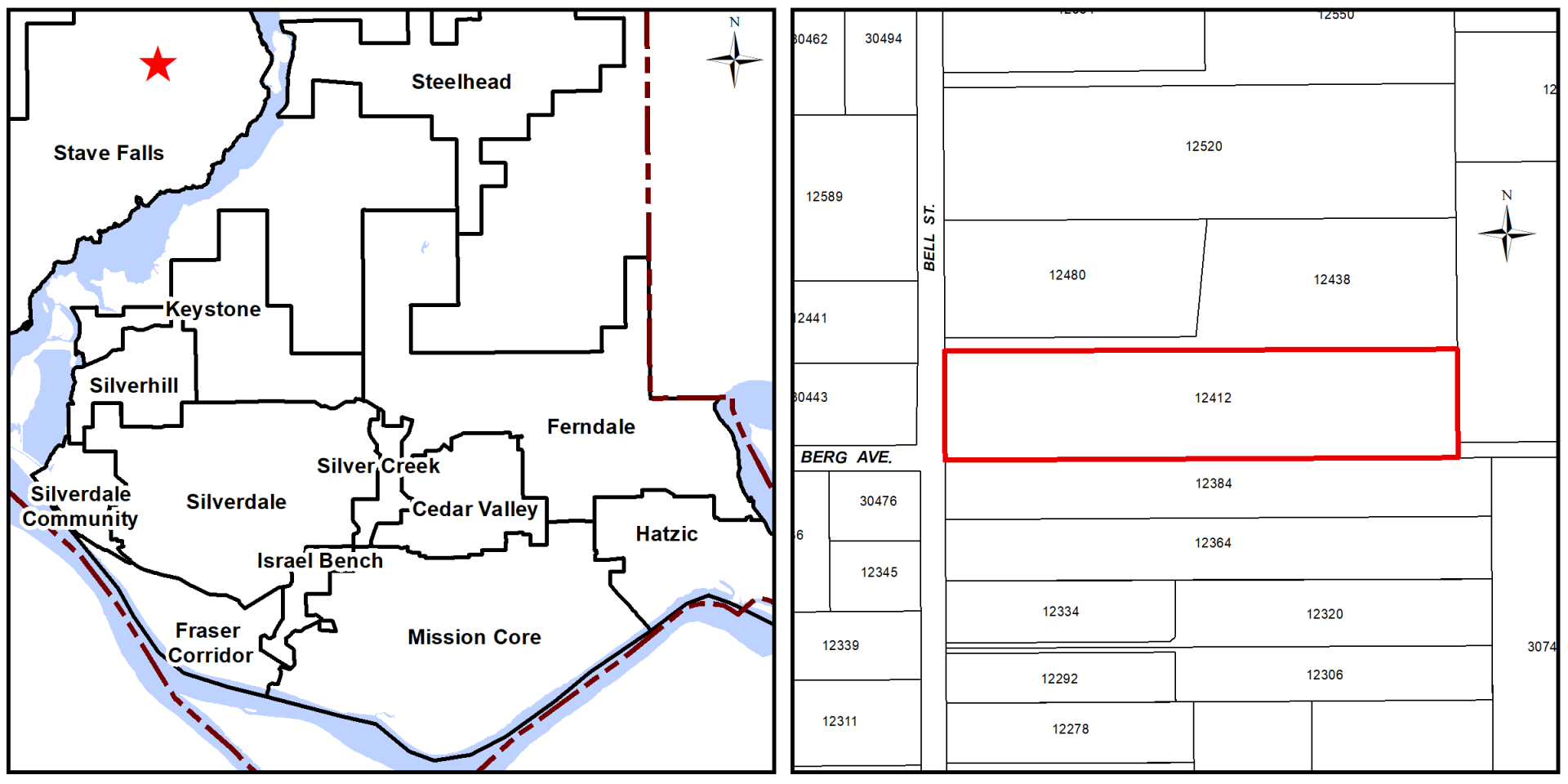 a map of 12412 bell street